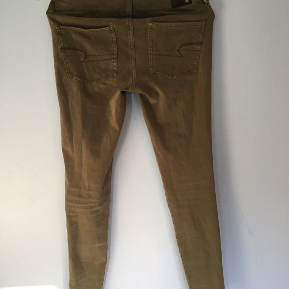 American Eagle Olive Super stretch jeggings - Picture 4 of 6